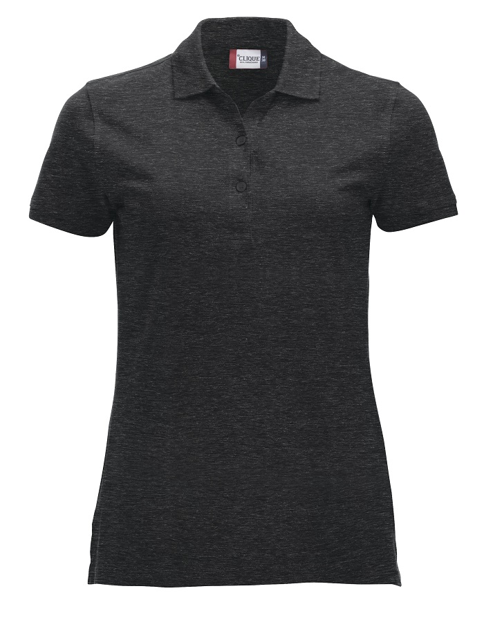 Clique Classic Marion S/S Polo antraciet melange