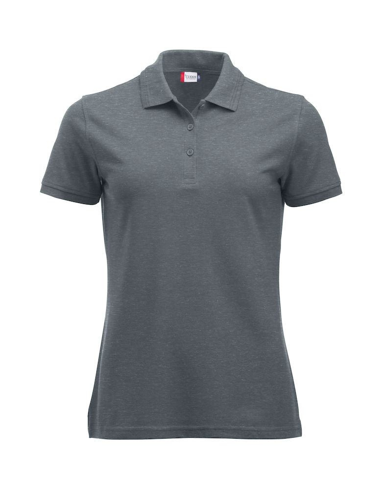Clique Manhattan Women Polo antraciet melange