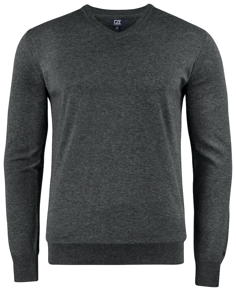 Cutter & Buck Oakville V-Neck Men antraciet melange