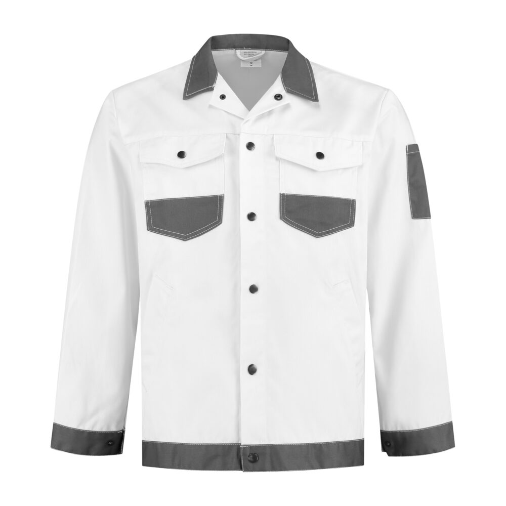 Bestex Werkjasje WJC6040 wit/grijs
