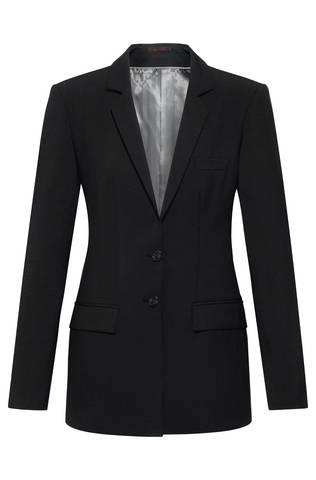 [GRF-1453-666-110] Greiff Dames lange blazer RF Premium zwart