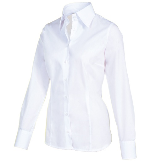 [GC-29300-10] Giovanni Capraro Shirt Dames Wit Lange Mouw Button Under