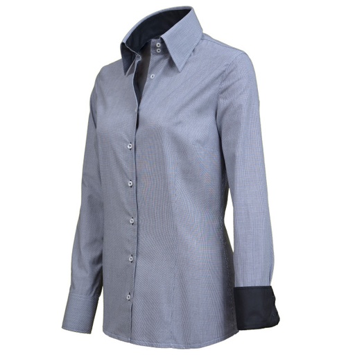 [GC-29310-20] Giovanni Capraro Shirt Dames Grijs Lange Mouw Button Under