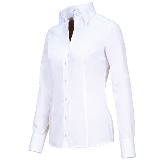 [GC-29313-16] Giovanni Capraro Shirt Dames Wit Lange Mouw Button Under