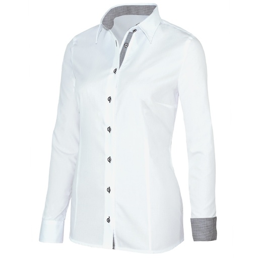 [GC-29335-15] Giovanni Capraro Shirt Dames Wit Lange Mouw Kent