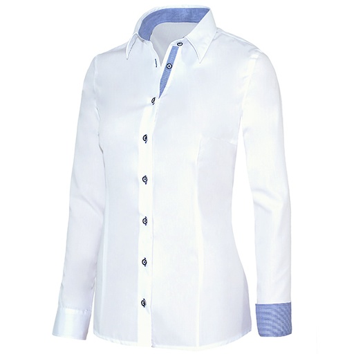 [GC-29335-36] Giovanni Capraro Shirt Dames Wit Lange Mouw Kent