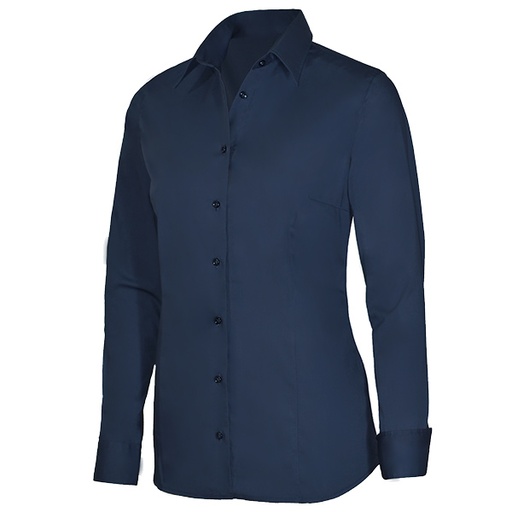 [GC-29336-38] Giovanni Capraro Shirt Dames Marineblauw Lange Mouw Kent