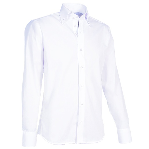 [GC-900-10] Giovanni Capraro Shirt Heren Wit Lange Mouw Button Down