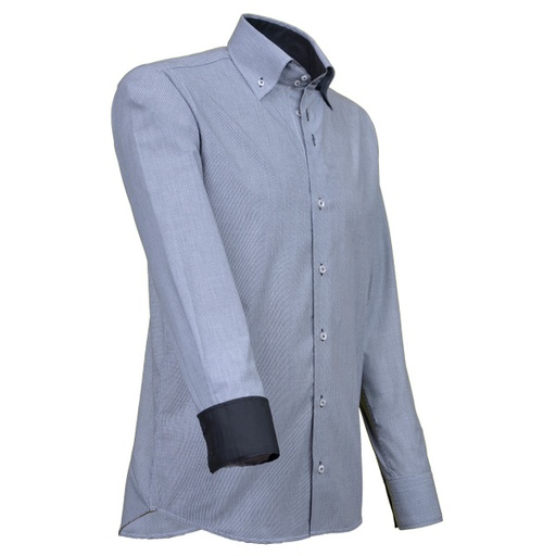 [GC-910-20] Giovanni Capraro Shirt Heren Grijs Lange Mouw Button Down