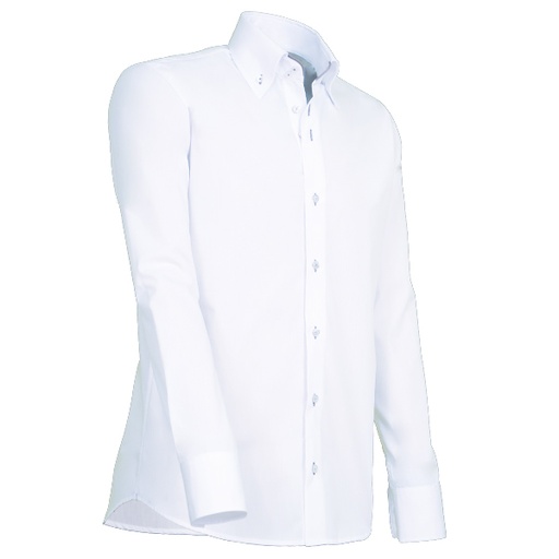 [GC-913-16] Giovanni Capraro Shirt Heren Wit Lange Mouw Button Down