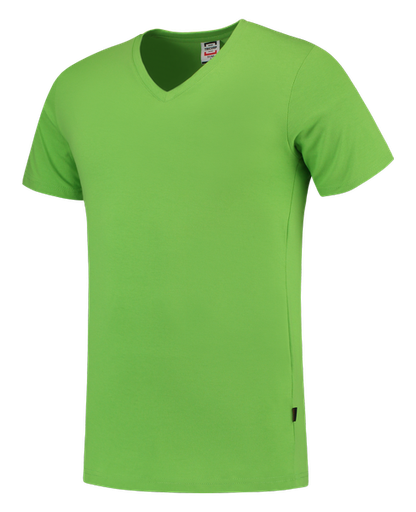 [TRI-101005Lime] Tricorp T-shirt V Hals Fitted Lime