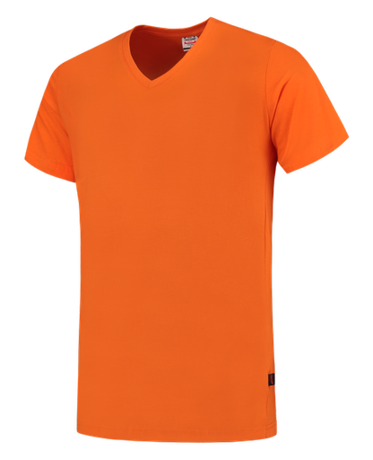 [TRI-101005Orange] Tricorp T-shirt V Hals Fitted Orange