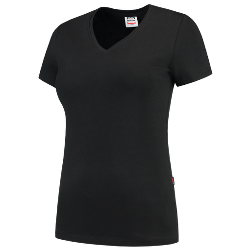 [TRI-101008Black] Tricorp T-shirt V Hals Fitted Dames Black