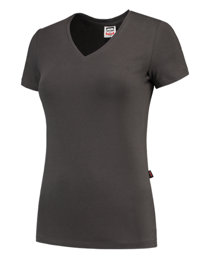 [TRI-101008Darkgrey] Tricorp T-shirt V Hals Fitted Dames Darkgrey