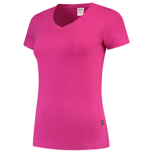 [TRI-101008Fuchsia] Tricorp T-shirt V Hals Fitted Dames Fuchsia