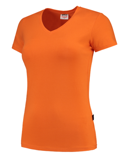 [TRI-101008Orange] Tricorp T-shirt V Hals Fitted Dames Orange