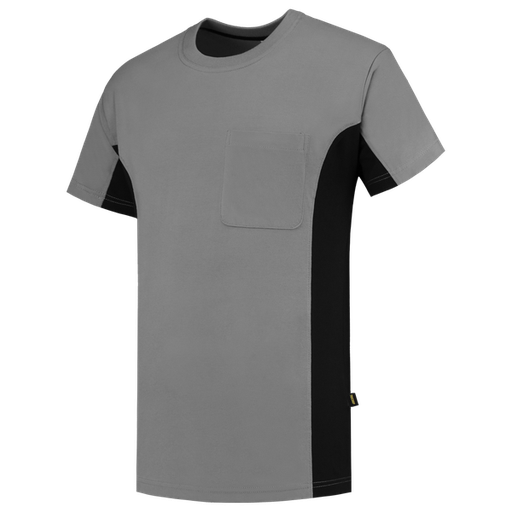 [TRI-102002GreyBlack] Tricorp T-shirt Bicolor Borstzak GreyBlack