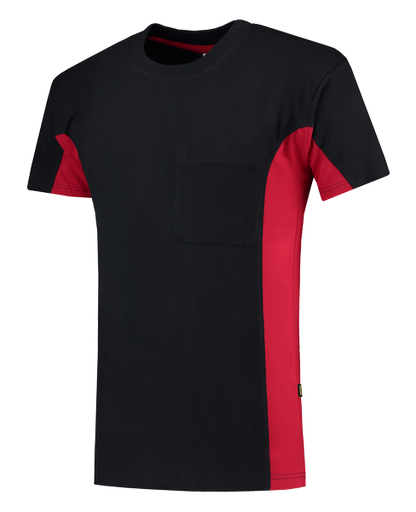 Tricorp T-shirt Bicolor Borstzak NavyRed
