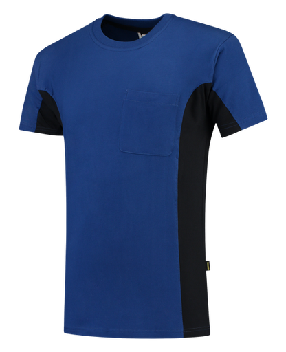 [TRI-102002RoyalblueNavy] Tricorp T-shirt Bicolor Borstzak RoyalblueNavy