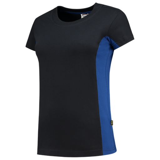 [TRI-102003NavyRoyalblue] Tricorp T-shirt Bicolor Dames NavyRoyalblue