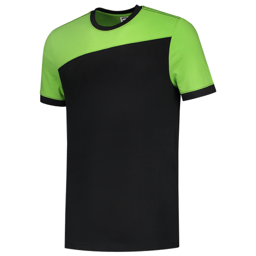 [TRI-102006BlackLime] Tricorp T-shirt Bicolor Naden BlackLime