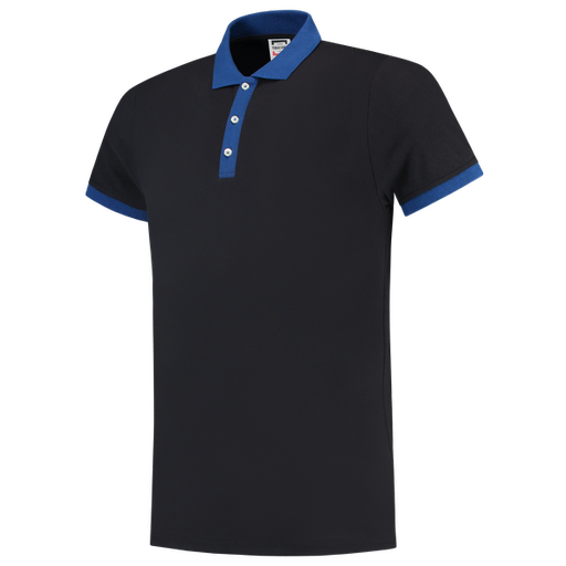 Tricorp Poloshirt Bicolor Fitted NavyRoyalblue