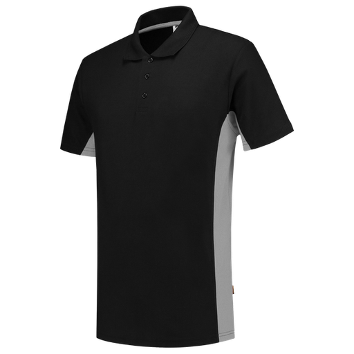 [TRI-202004BlackGrey] Tricorp Poloshirt Bicolor BlackGrey