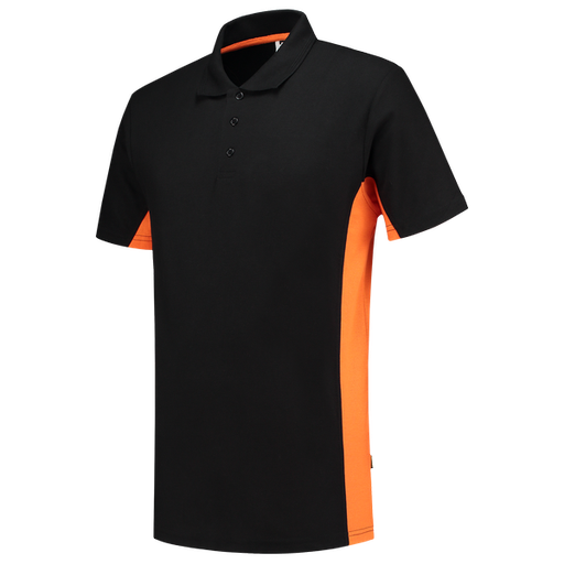 [TRI-202004BlackOrange] Tricorp Poloshirt Bicolor BlackOrange
