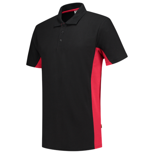 [TRI-202004BlackRed] Tricorp Poloshirt Bicolor BlackRed