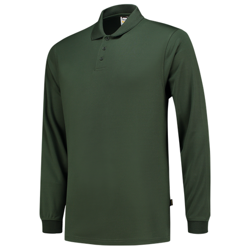 [TRI-202005Bottlegreen] Tricorp Poloshirt UV Block Cooldry Lange Mouw Bottlegreen