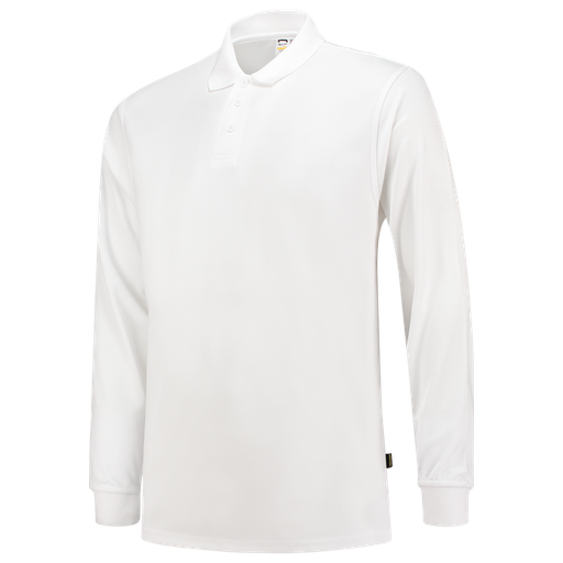 [TRI-202005White] Tricorp Poloshirt UV Block Cooldry Lange Mouw White