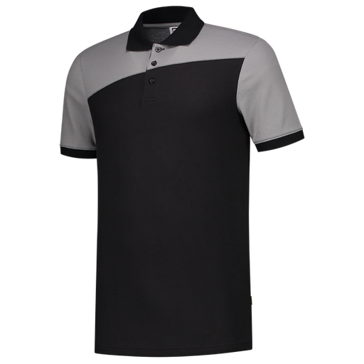 [TRI-202006BlackGrey] Tricorp Poloshirt Bicolor Naden BlackGrey