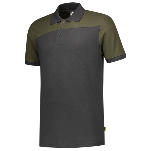 [TRI-202006DarkgreyArmy] Tricorp Poloshirt Bicolor Naden DarkgreyArmy