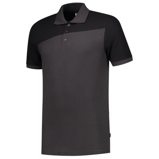 [TRI-202006DarkgreyBlack] Tricorp Poloshirt Bicolor Naden DarkgreyBlack