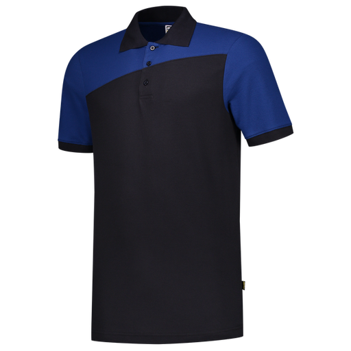 [TRI-202006NavyRoyalblue] Tricorp Poloshirt Bicolor Naden NavyRoyalblue