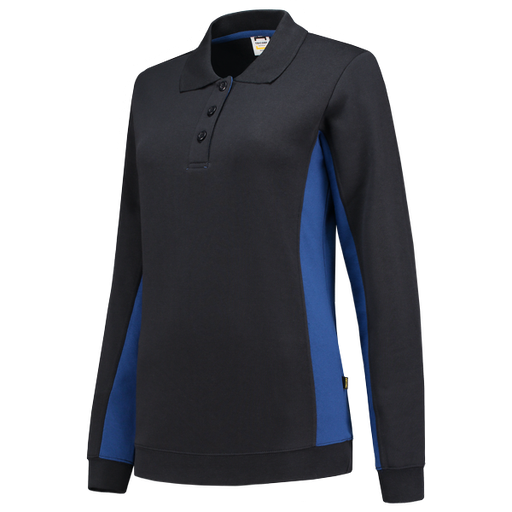 [TRI-302002NavyRoyalblue] Tricorp Polosweater Bicolor Dames NavyRoyalblue