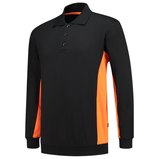 [TRI-302003BlackOrange] Tricorp Polosweater Bicolor BlackOrange