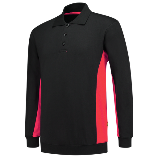 [TRI-302003BlackRed] Tricorp Polosweater Bicolor BlackRed