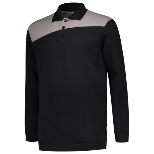 [TRI-302004BlackGrey] Tricorp Polosweater Bicolor Naden BlackGrey