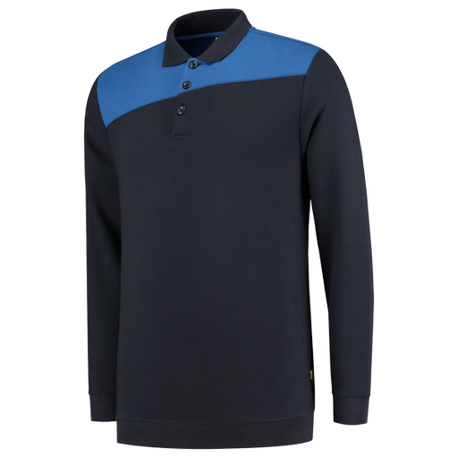 [TRI-302004NavyRoyalblue] Tricorp Polosweater Bicolor Naden NavyRoyalblue