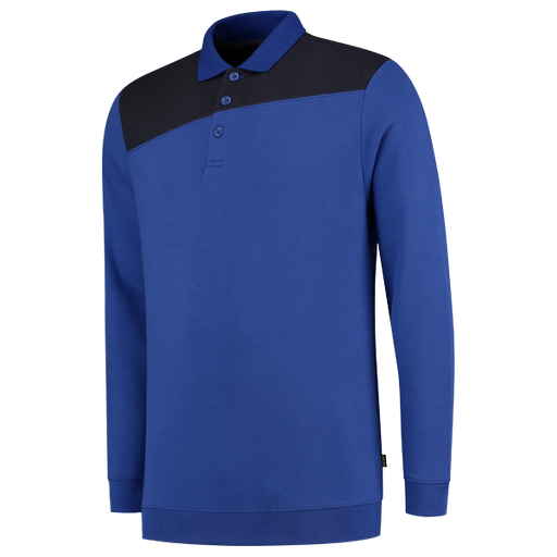 [TRI-302004RoyalblueNavy] Tricorp Polosweater Bicolor Naden RoyalblueNavy