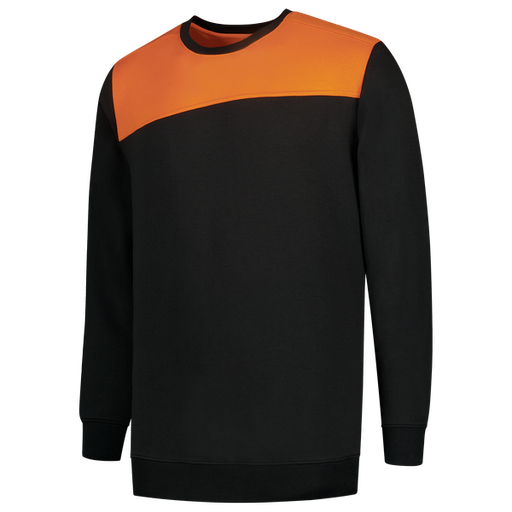 [TRI-302013BlackOrange] Tricorp Sweater Bicolor Naden BlackOrange