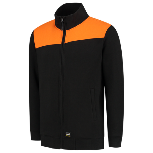 [TRI-302014BlackOrange] Tricorp Sweatvest Bicolor Naden BlackOrange