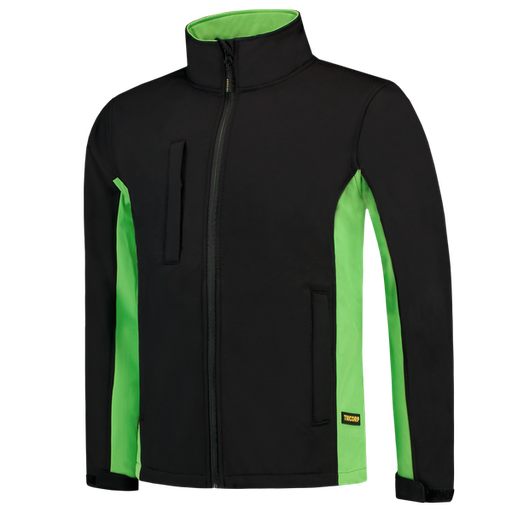 [TRI-402002BlackLime] Tricorp Softshell Bicolor BlackLime