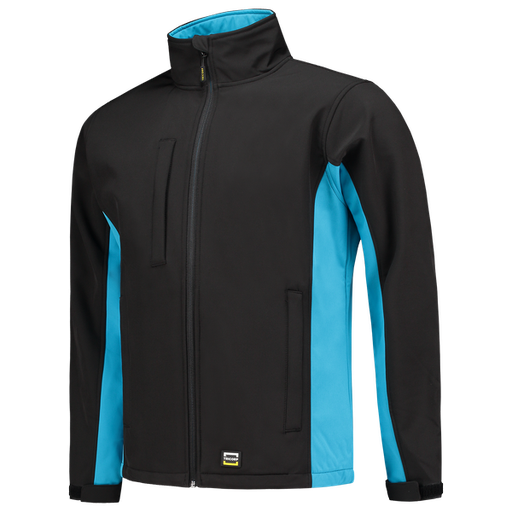 [TRI-402002BlackTurquoise] Tricorp Softshell Bicolor BlackTurquoise