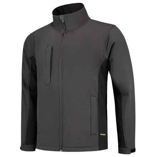 [TRI-402002DarkgreyBlack] Tricorp Softshell Bicolor DarkgreyBlack