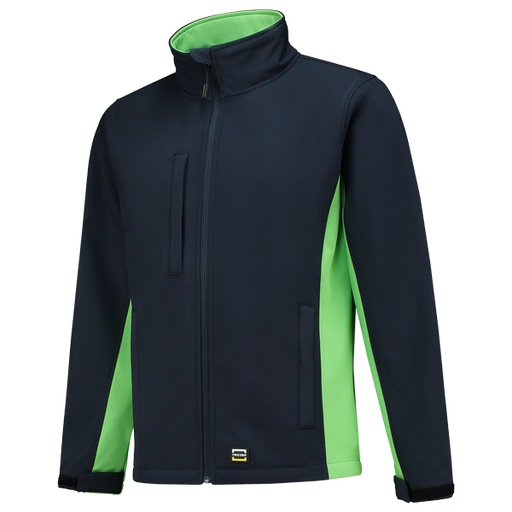 [TRI-402002NavyLime] Tricorp Softshell Bicolor NavyLime