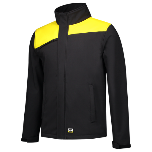 [TRI-402021BlackYellow] Tricorp Softshell Bicolor Naden BlackYellow