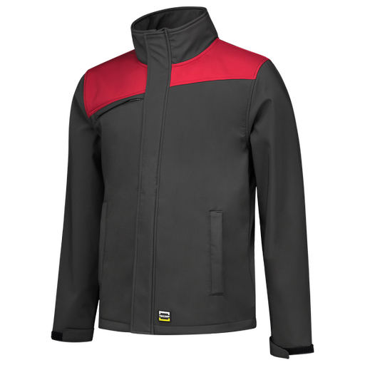 [TRI-402021DarkgreyRed] Tricorp Softshell Bicolor Naden DarkgreyRed