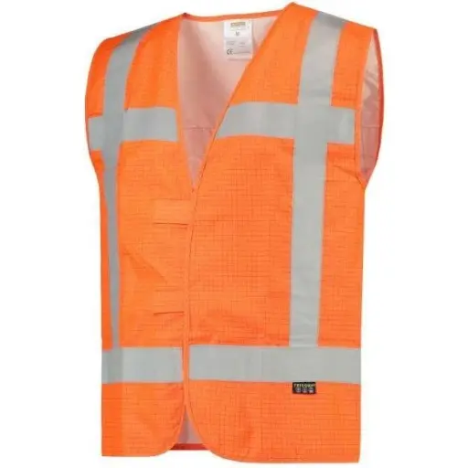 [TRI-453018Fluororange] Tricorp Veiligheidsvest RWS Vlamvertragend Antistatisch Fluororange